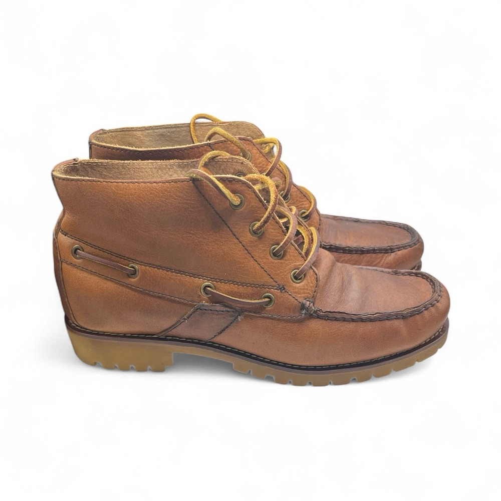 Polo Ralph Lauren Men's Rumford Boots Size 8D Brown Leather - 753